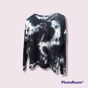 Tie Dye Black & White Top, Size XL